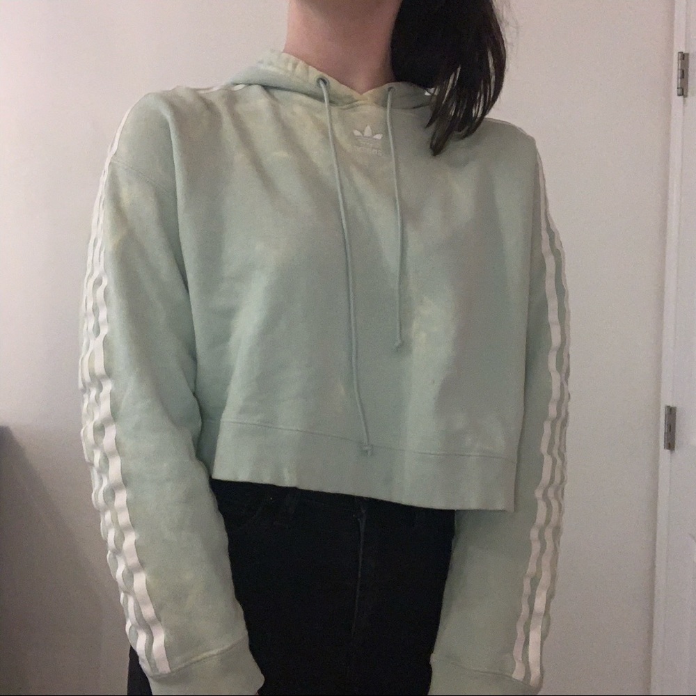 Lovely mint green adidas hoodie.